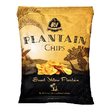 Olu Olu Sweet Yellow Plantain Chips 60g (2.11oz) (Box of 24)