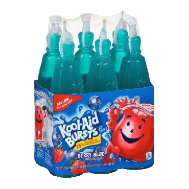 Kool Aid Bursts Berry Blue 6 x 200ml (6 x 6.75 fl.oz) (Case of 8 x 6 Packs)