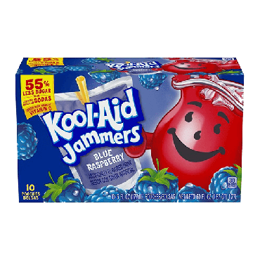 Kool Aid Jammers Blue Raspberry (10 Pouches) 177ml (6 fl. oz) (Box of 4)