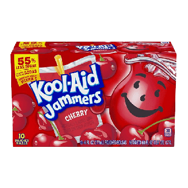 Kool Aid Jammers Cherry (10 Pouches) 177ml (6 fl oz ) (Box of 4)