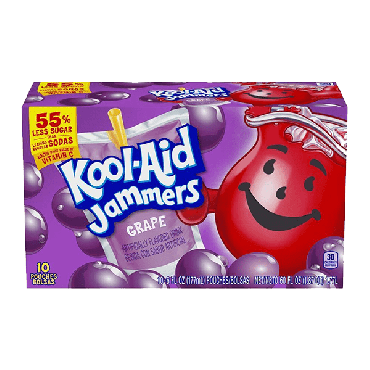 Kool Aid Jammers Grape (10 Pouches) 177ml (6 fl. oz) (Box of 4)