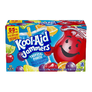 Kool Aid Jammers Tropical Punch (10 Pouches) 177ml (6 fl. oz) (Box of 4)