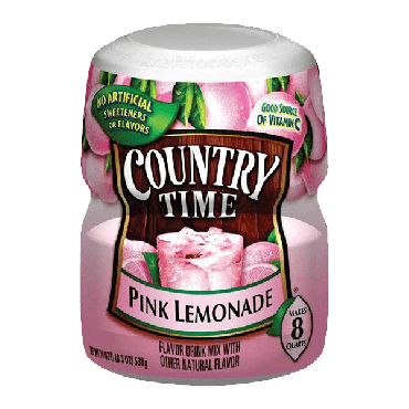 Country Time Pink Lemonade Tub 538g (8 Quarts) (Box of 12)