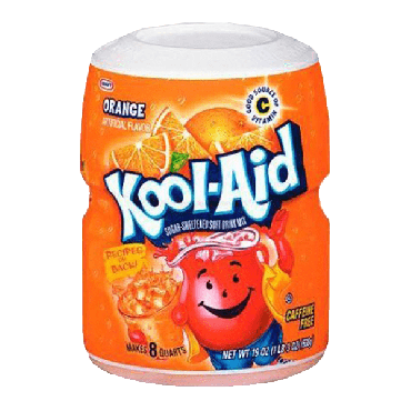 Kool Aid Orange Tub 538g (8 Quarts) (Box of 12)