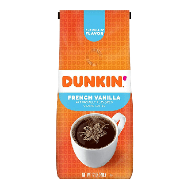 Dunkin Donuts French Vanilla Ground Coffee 340g (12oz) (Box of 6)