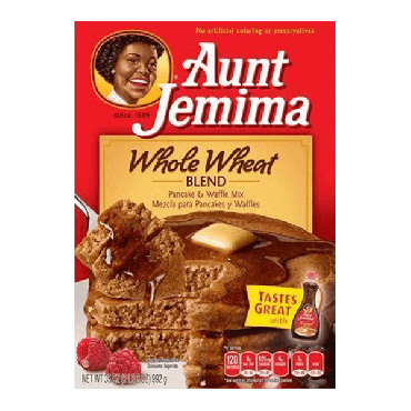 Aunt Jemima Whole Wheat Pancake & Waffle Mix 992g (35oz) (Box of 12)