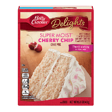 Betty Crocker Cherry Chip Cake Mix 432g (15.25oz) (Box of 12)