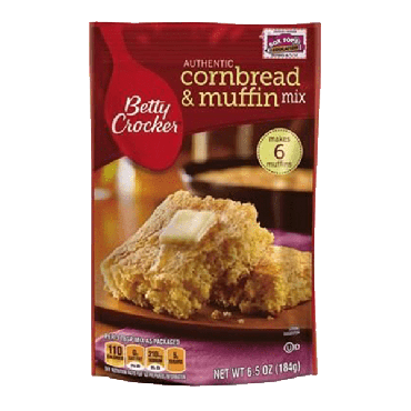 Betty Crocker Cornbread Muffin Mix 184g (6.5oz) (Box of 9) 