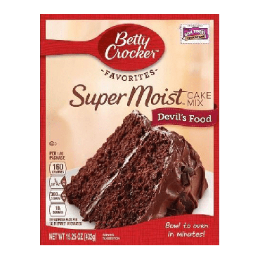 Betty Crocker Super Moist Devil's Food Cake Mix 432g (15.25oz) (Box of 12)