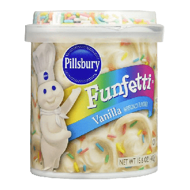 Pillsbury Vanilla Funfetti Frosting 442g (15.6oz) (Box of 8) - BB 18 SEPT 2022