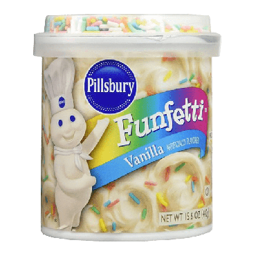 Pillsbury Vanilla Funfetti Frosting 442g (15.6oz) (Box of 8)
