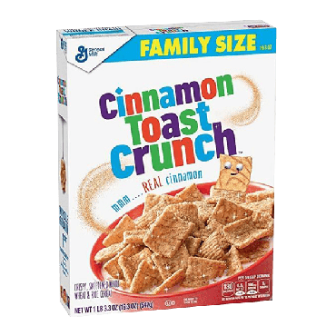 Cinnamon Toast Crunch Family Size Cereal 547g (19.3oz) (Box of 8)
