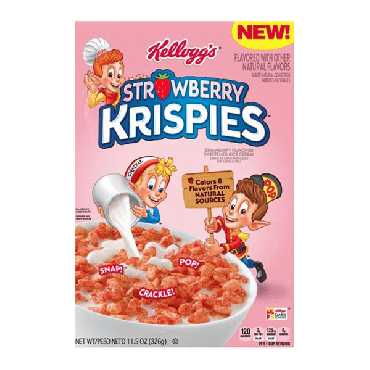 Kellogg's Strawberry Krispies 326g (11.5oz) (Box of 4)