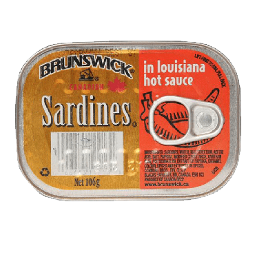 Brunswick Sardines In Louisiana Hot Sauce 106g (Box of 12)