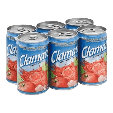 Mott's Clamato Cocktail Tomato Juice (6 Pack Cans) 156ml (5.5 fl.oz) (Box of 24)