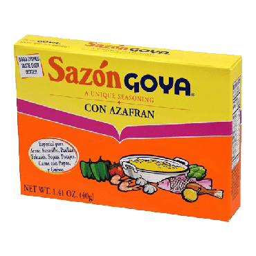 Goya Sazon Azafran Seasoning 40g (1.41 oz) (Box of 36)
