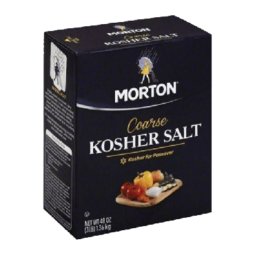 Morton Coarse Kosher Salt 1.36kg (48oz) (Box of 12)