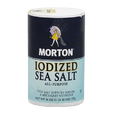 Morton Iodized Sea Salt 737g (26oz) (Box of 12)