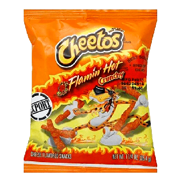 Cheetos Flamin Hot Crunchy (1.25 oz) 35.4g (Box of 44)