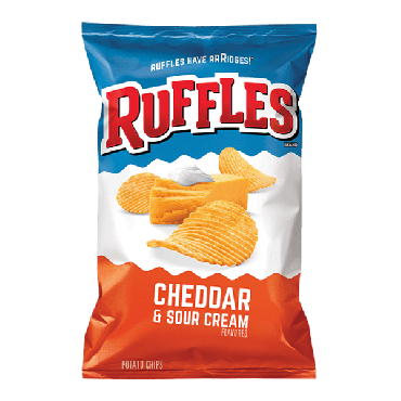 Frito Lays Ruffles Cheddar & Sour Cream (1.5oz) 42.52g (Box of 64)