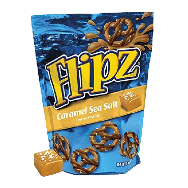 Flipz Caramel Sea Salt Pretzels 141g (5oz) (Box of 6)