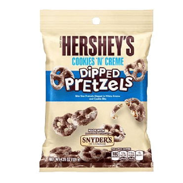 Hershey's Cookies N Creme Dipped Pretzels 120g (4.25oz) (Box of 12)