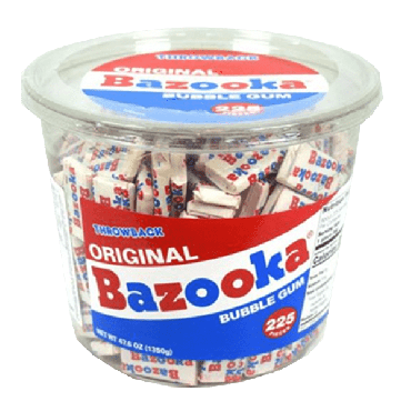 Bazooka Original Gum Tub 1.2Kg (43.7oz) (Box of 6)