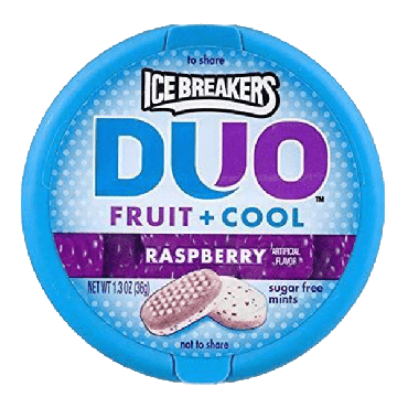 Ice Breakers Duo Raspberry 36.8g (1.3oz) (Box of 8)
