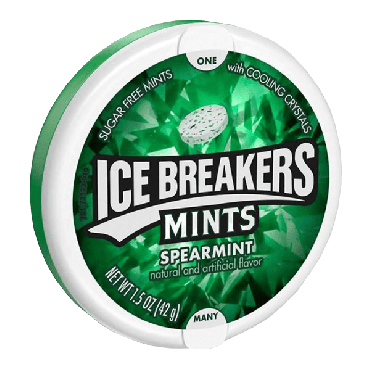Ice Breakers Mints Spearmint 42g (1.5oz) (Box of 8)