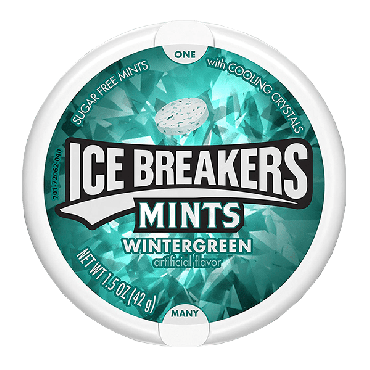 Ice Breakers Mints Wintergreen 42.5g (1.5oz) (Box of 8)