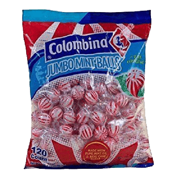 Colombina Jumbo Mint Balls (120 Count) (Box of 16)