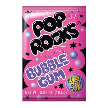 Pop Rocks Bubble Gum Popping Candy 9.5g (0.33oz) (Box of 24)