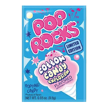 Pop Rocks Cotton Candy Popping Candy 9.5g (0.33oz) (Box of 24)