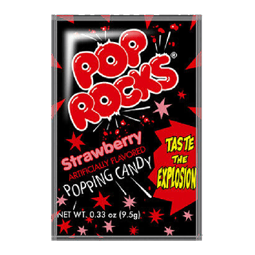 Pop Rocks Strawberry Popping Candy 9.5g (0.33oz) (Box of 24)