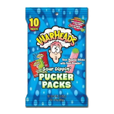Warheads Sour Dippin Pucker Packs 85g (3oz) (Box of 12)