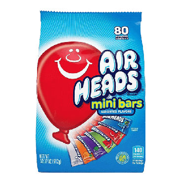 Air Heads Mini Bars 80ct 912g (21.17oz) (Box of 4)