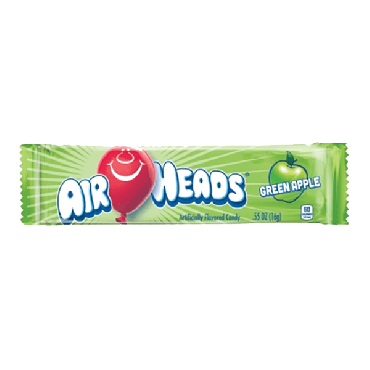 Air Heads Singles Green Apple16g (0.55oz) (Box of 36)