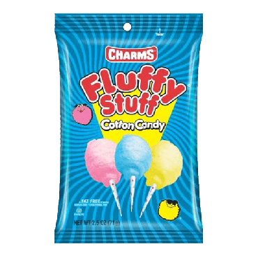 Charms Fluffy Stuff Cotton Candy 70g (2.5oz) (Box of 24)