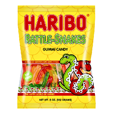 Haribo Rattle Snakes 142g (5oz) (Box of 12)