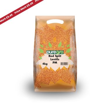 Puregro Red Split Lentils PM £6.49 4kg (Box of 5)