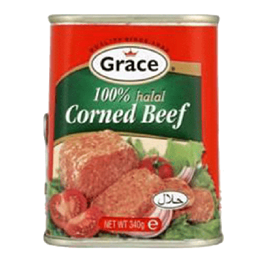 Grace 100% Halal Corned Beef 340g (Box of 6)