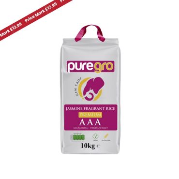 Puregro Premium Jasmine Fragrant Rice 10kg PM £13.99