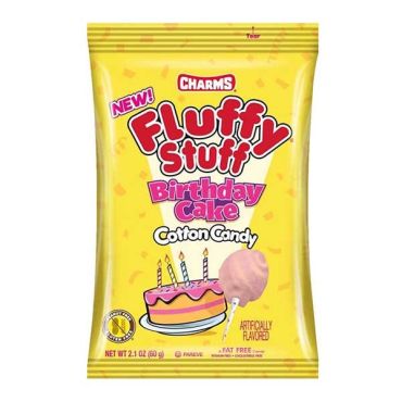 Charms Fluffy Stuff Birthday Cake Cotton Candy 