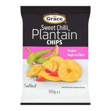 Grace Sweet Chilli Plantain Chips 85g (Box of 9)