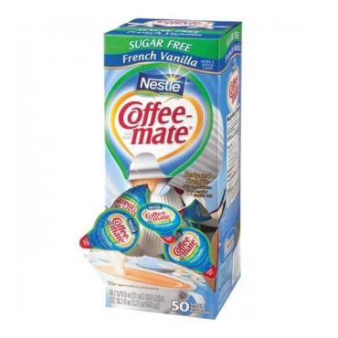 Coffee Mate French Vanilla Sugar Free Liquid 50 Count 10.60g (0.375oz) (Box of 4)