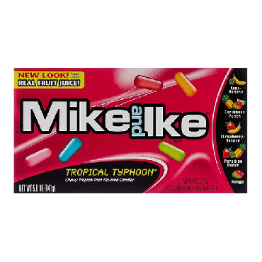 Mike & Ike Tropical Thyphoon Theater Box 141g (5oz) (Box of 12)