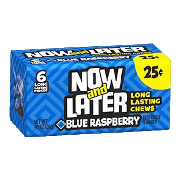 Now & Later Blue Raspberry 26g (0.93oz) (Box of 24)