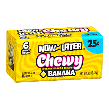 Now & Later Banana Chewy 26g (0.93oz) (Box of 24)