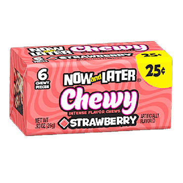 Now & Later Strawberry Chewy 26g (0.93oz) (Box of 24)
