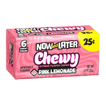 Now & Later Pink Lemonade 26g (0.93oz) (Box of 24)